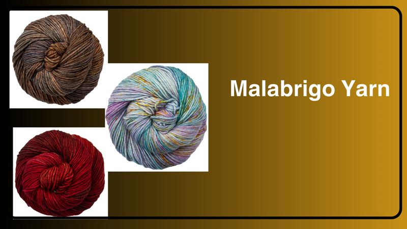 3 photos of different Malabrigo Rios yarns