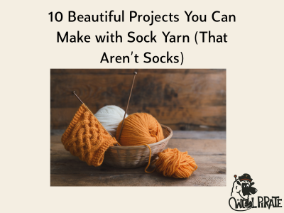 Photo with the blog post title and a bowl with yarn and partially finished knitted project