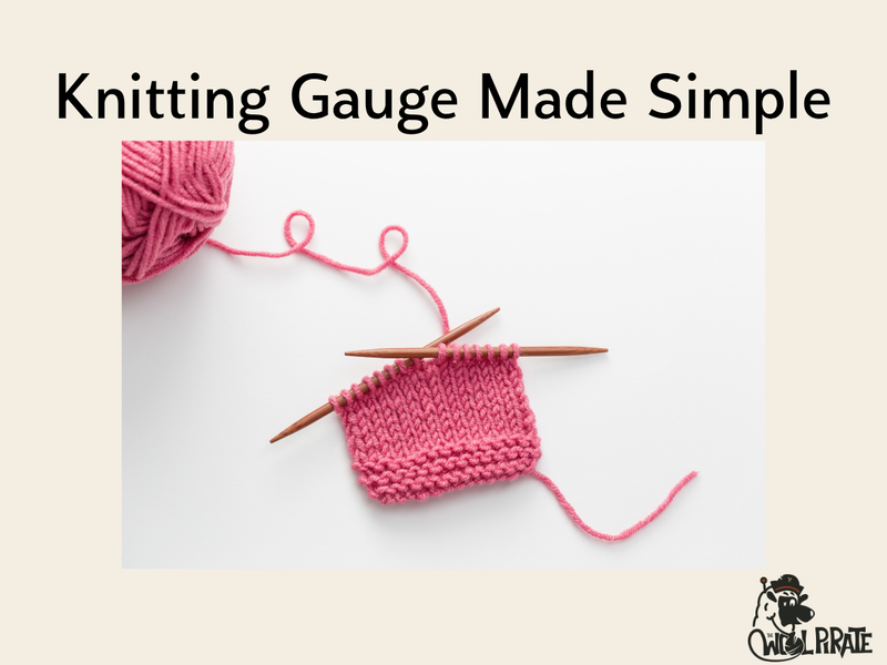 Image of a pink knitted swatch for figuring out gauge on a white background
