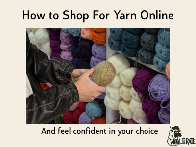 picture of a wall of yarn and a the hands of a person holding a ball of yarn in front