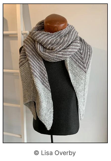 image of jill's shawl on a body form.
