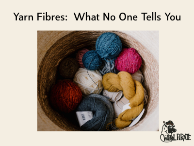 Picture of a basket of a various types of yarn in different colours