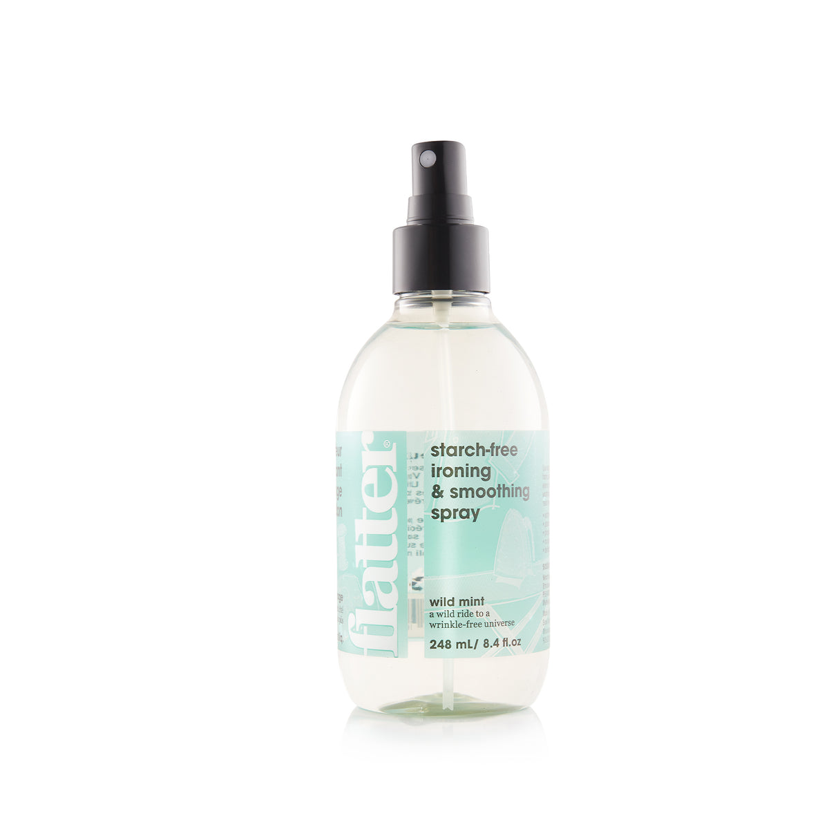 Spray bottle with a label on a white background