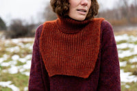 image of a knit dickie being worn on a woman