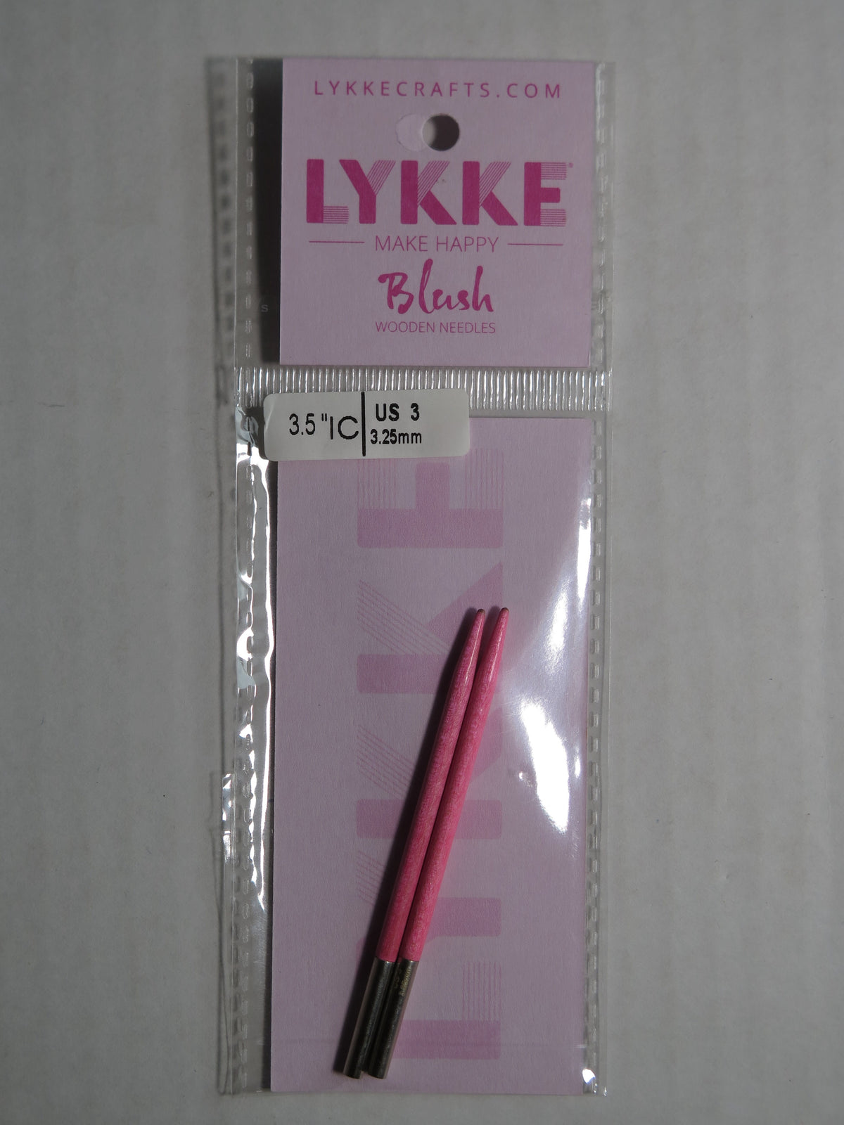 Lykke Blush - 3.5in Interchangeable Needle Tips US3 3.25mm