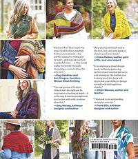 back cover for this book - shows 9 different shawls that are included in the book