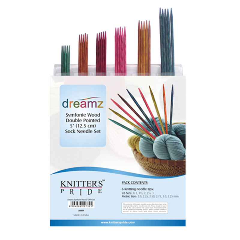 Knitter's Pride dreamz Symfonic Wood Double POinted 5" Sock Needle Set