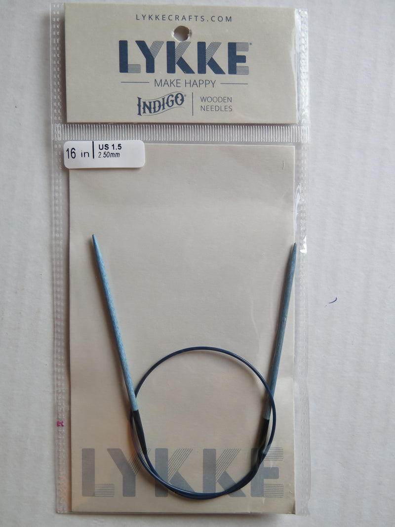 Lykke Indigo 16in US1.5 2.50mm Fixed Circular Needles
