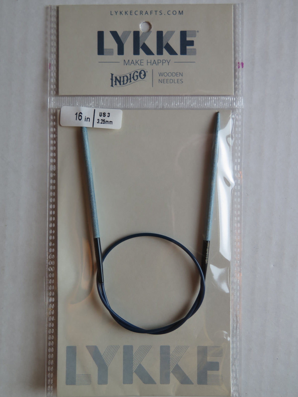 Lykke Indigo 16in US3 3.25mm Fixed Circular Needles