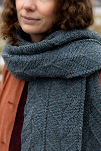 close up image of a knit scarf 