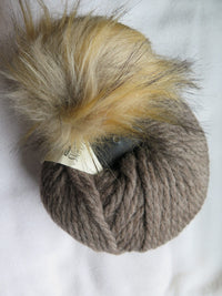 Cascade Yarns Lana Grande Hat Kit - Gun Metal and Fawn